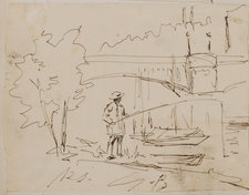 Emile Bernard, Sketch of a fisherman from the album L’enfance d’un peintre (p. 81), c. 1885, black ink on paper, Kunsthalle Bremen – Der Kunstverein in Bremen